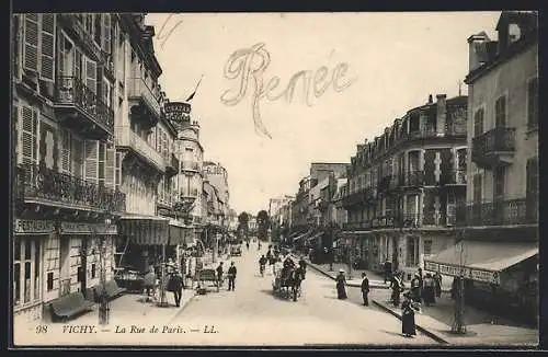 AK Vichy, La Rue de Paris