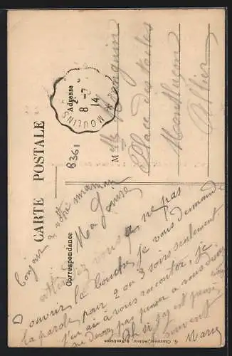 AK Vichy, Rue de Nimes, Vue prise des Quatre-Chemins