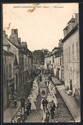 AK Saint-Gerand-le-Puy, Procession