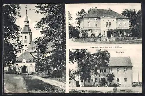 AK Diehsa, Brauerei, Beamtenhaus des Dom., Kirche