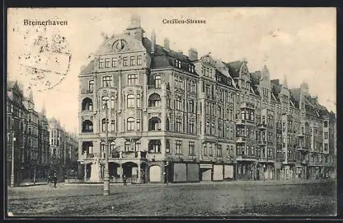 AK Bremerhaven, Apaprtementhäuser in der Cecilien-Strasse