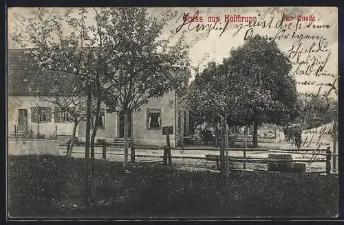 AK Kaltbrunn / Konstanz, Partie am Gasthaus Zur Quelle