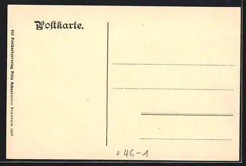 AK Stuttgart, Schlossstrasse mit Friedrichsbau, Strassenbahn