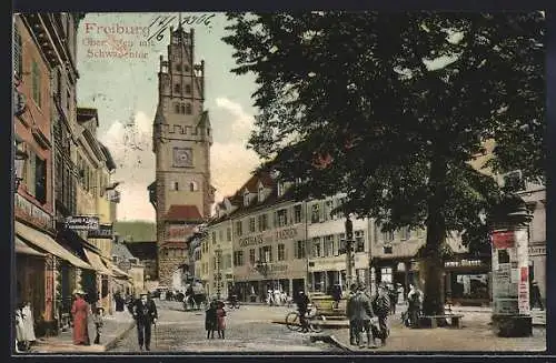 AK Freiburg i. Br., Oberlinden mit Schwabentor