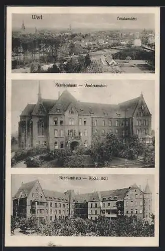 AK Werl i. W., Krankenhaus, Totalansicht