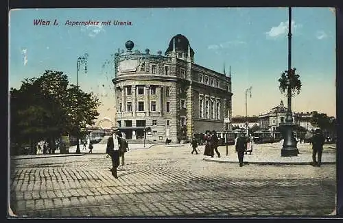 AK Wien I, Aspernplatz mit Urania
