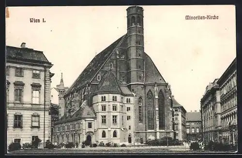 AK Wien I, Blick auf die Minoriten-Kirche