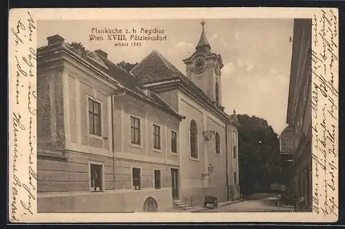AK Wien, Pötzleinsdorf, Pfarrkirche z. h. Aegidius