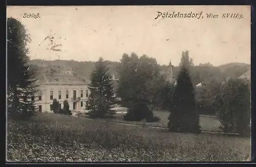 AK Wien, Pötzleinsdorf, Schloss mit Parkanlagen