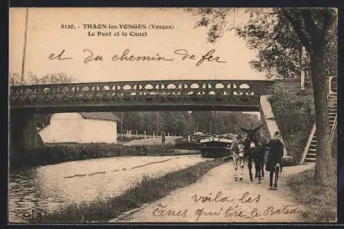 AK Thaon-les-Vosges, le Pont et le Canal
