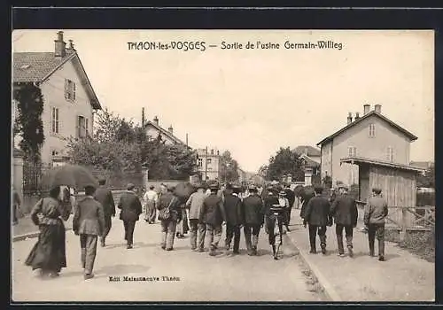 AK Thaon-les-Vosges, Sortie de l`usine Germain-Willieg