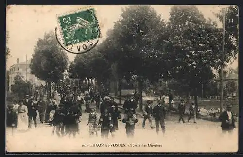 AK Thaon-les-Vosges, Sortie des Ouvriers