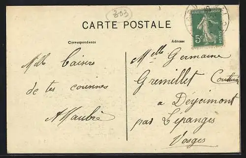 AK Thaon-les-Vosges, Sortie des Ouvriers de la Blanchisserie et Teinturerie