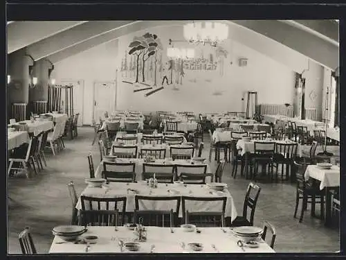 AK Templin /U. M., FDGB Erholungsheim Aufbau, Innenansicht