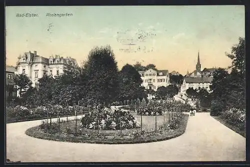 AK Bad Elster, Partie im Rosengarten