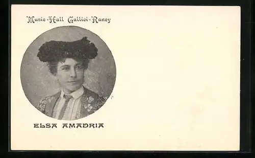 AK Music-Hall Gallici-Rancy, Portrait von Elsa Amadria