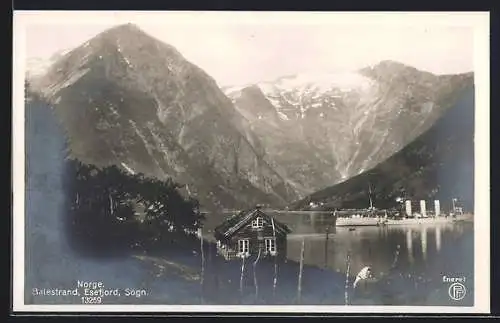 AK Balestrand /Esefjord, Schiffe auf dem Fjord