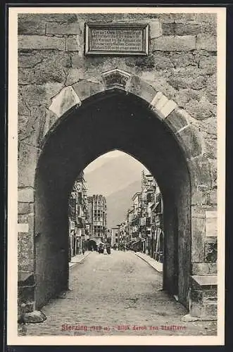 AK Sterzing, Blick durch den Stadtturm