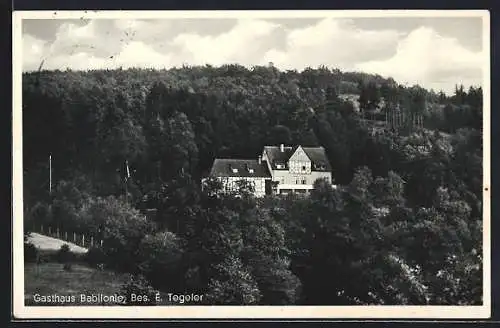 AK Lübbecke i. W., Gasthaus Babilonie, Bes. E. Tegeler