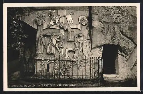 AK Externsteine / Teutoburger Wald, Denkmal, Kreuzabnahme