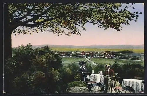 AK Springe, Blick vom Cafe an der Deisterpforte auf den Ort