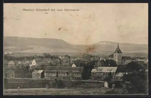 AK Hessisch Oldendorf, Panorama mit dem Hohenstein