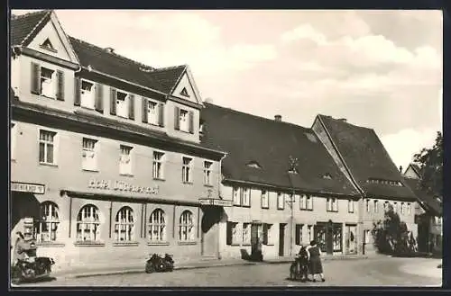 AK Bad Düben / Mulde, Markt mit HO-Hotel