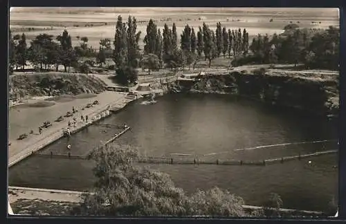 AK Landsberg / Halle, Felsenbad