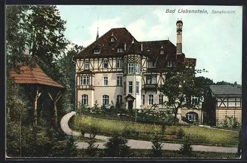 AK Bad Liebenstein, Partie am Sanatorium