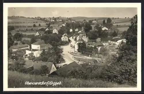 AK Obercarsdorf / Erzgeb., Totale vom Berg aus gesehen