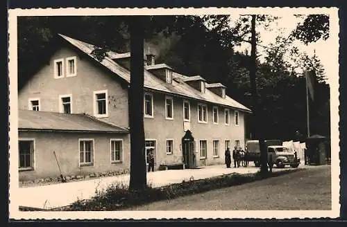AK Pöbeltal bei Schmiedeberg, Ferienheim Karl Liebknecht des VEB Waggonbau Dessau