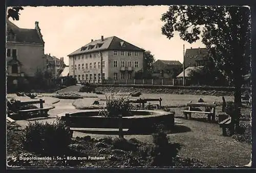 AK Dippoldiswalde i. Sa., Blick zum Postamt