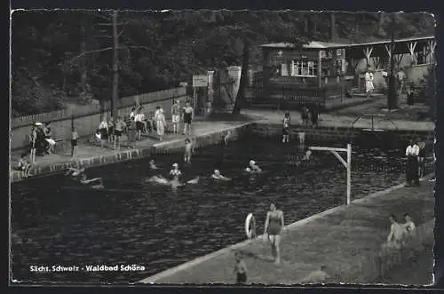 AK Schöna / Sächs. Schweiz, Waldbad