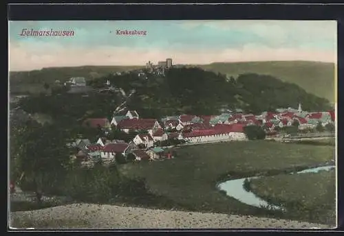 AK Helmarshausen, Gesamtansicht mit Krukenburg