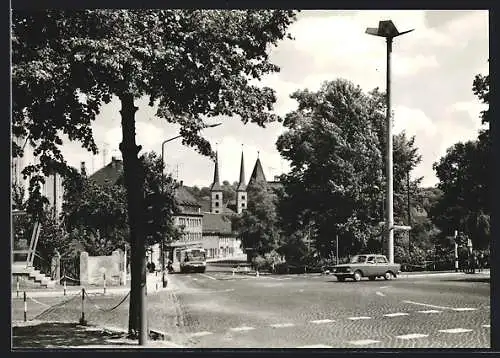 AK Grimma i. Sa., Leipziger Strasse