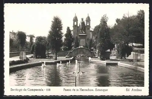 AK Santiago de Compostela, Paseo de la Herradura, Estanque
