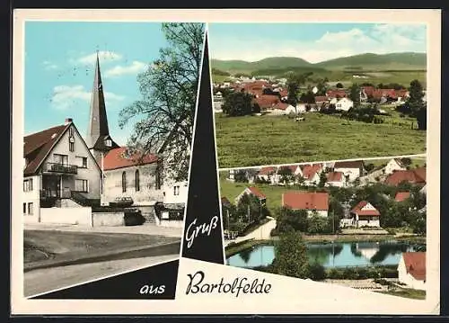 AK Bartolfelde /Harz, Ortsansicht mit Kirche