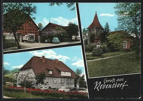 AK Rebenstorf, Ortsansicht mit Kirche