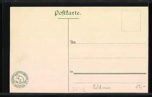 Künstler-AK Hoffmann`s Stärkefabriken, Salzuflen, Landschaftsidylle