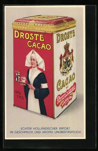 AK Dose Kakao, Reklame für Droste Cacao