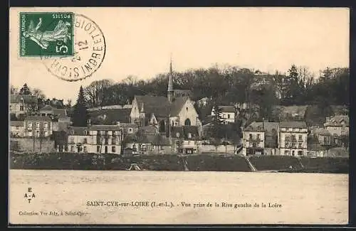 AK Saint-Cyr-sur-Loire, Vue prise de la Rive gauche de la Loire