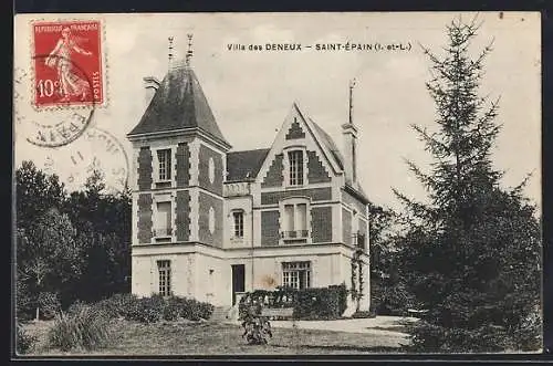 AK Saint-Épain /I.-et-L., Villa des Deneux