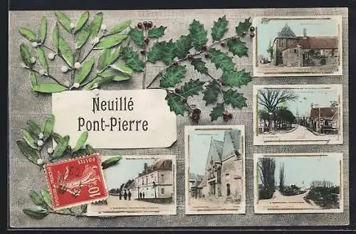 AK Neuillé-Pont-Pierre, Eglise, Une Rue