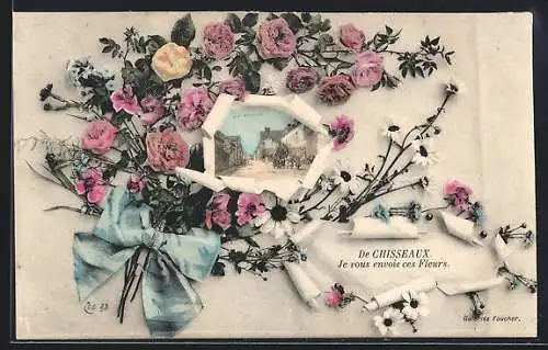 AK Chisseaux, Rue Principale, Fleurs