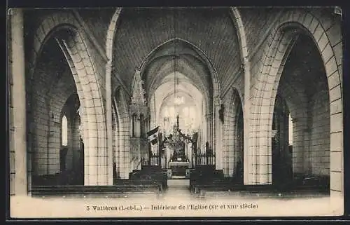 AK Vallères /I.-et-L., Interieur de l`Eglise