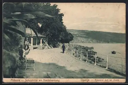 AK Abbazia, Schutzhütte am Nordstrandweg, Sjeverni put uz more