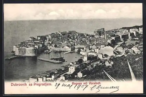 AK Ragusa, Ortsansicht mit Vorstadt