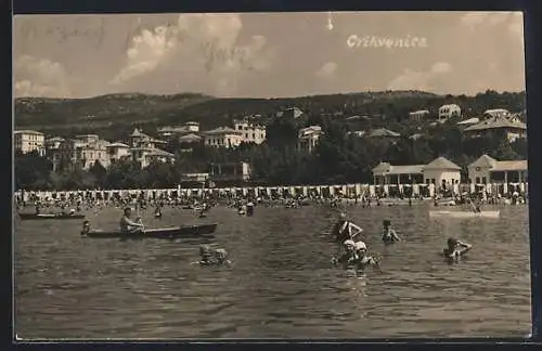 AK Crikvenica, Menschen beim Baden