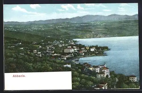 AK Abbazia / Opatija, Gesamtansicht aus der Vogelschau