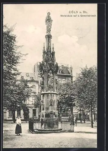 AK Köln, Mariensäule auf d. Gereonsdriesch